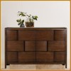 Tủ 6 ngăn kéo Juno Sofa màu nâu gỗ cao su 137.5 x 42 x 84 cm